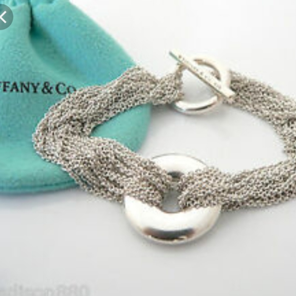 Tiffany & Co Silver Multi Strand Circle Mesh Brace